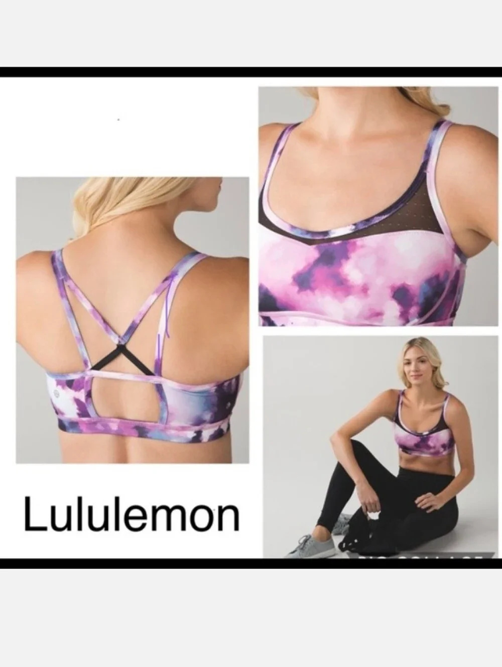 Lululemon Sweaty Endeavor Sports Bra Tie Dye 4 Y2k